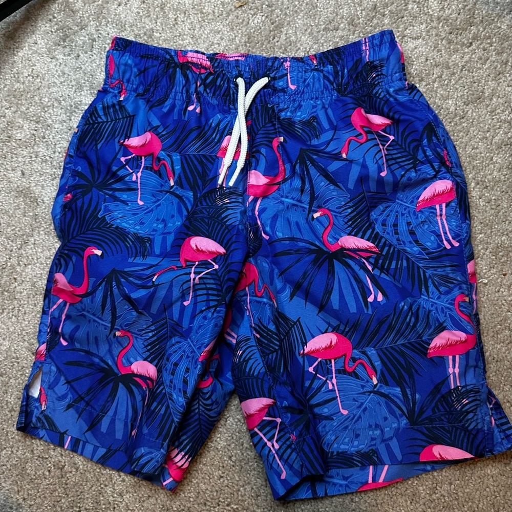 Children’s Place Tropical Flamingo swim Trunks